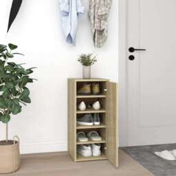 Shoe Cabinet Sonoma Oak 32x35x70 Cm Engineered Wood Vidaxl