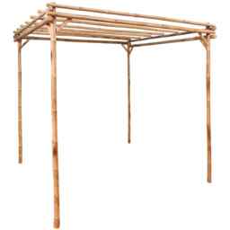 Pergola Bamboo Outdoor Garden Lean-to Planters Entranceway