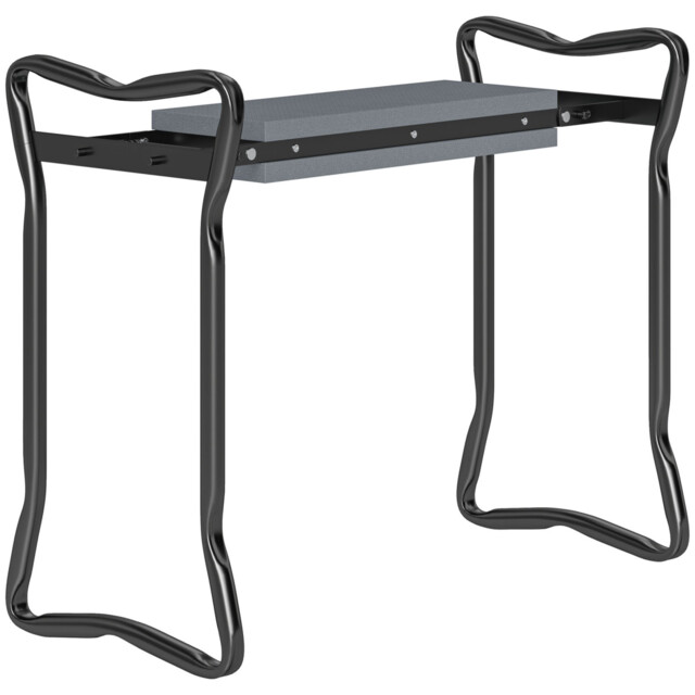 Garden Kneeler Bench 2-in-1 Folding Steel Eva Foam Pad Seat 58x28x49cm