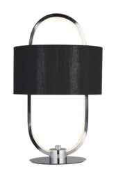 Table Light Silver Madrid Led Chrome Black Searchlight 62801cc
