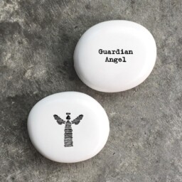 East Of India Porcelain Pebble 'guardian Angel' Brand Gift Idea