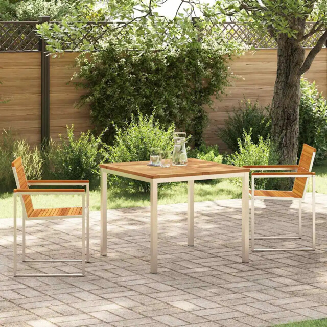 Garden Dining Set 3 Pcs Solid Wood Acacia Vidaxl