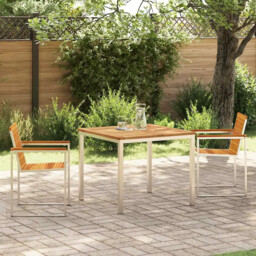 Garden Dining Set 3 Pcs Solid Wood Acacia Vidaxl