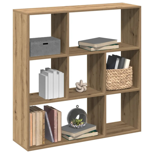 Room Divider Bookcase Artisan Oak 102x29x103.5 Cm Engineered Wood