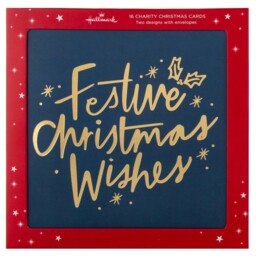 Hallmark 16 Charity Christmas Cards – 2 Modern Festive Designs
