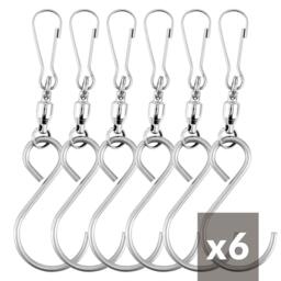 Heavy Duty Hanging Stainless Steel S Shaped Swivel Hook Clips Garden