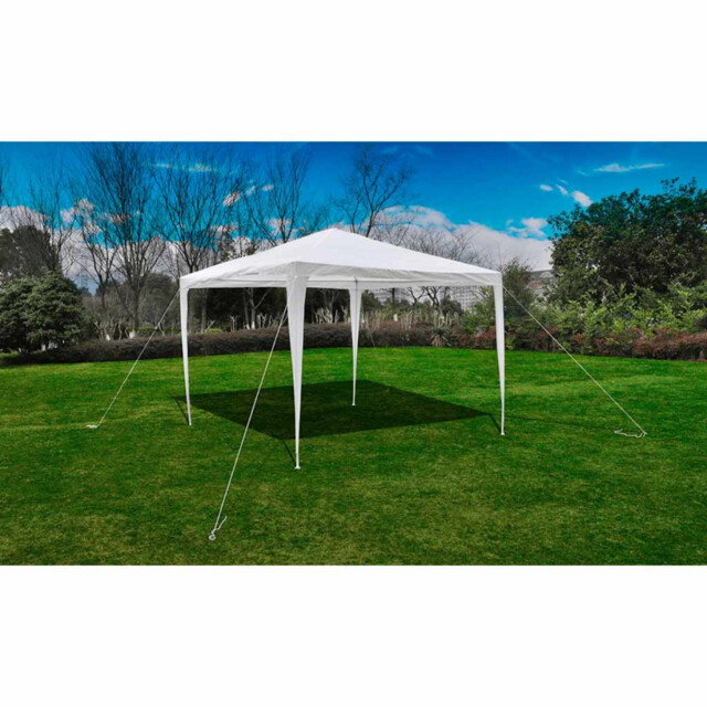 Garden Gazebo 3x3m White Aluminium Frame Waterproof Polyethylene