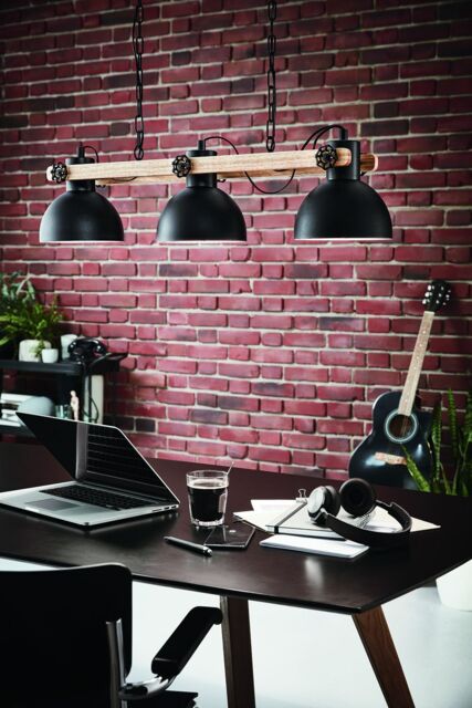 Modern Vintage Black Chandelier 3 Lights Gl0521