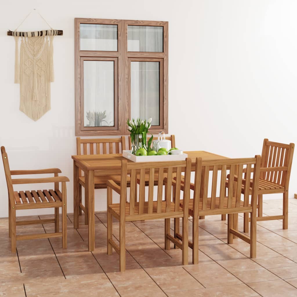 Piece Garden Dining Set Solid Teak Wood by