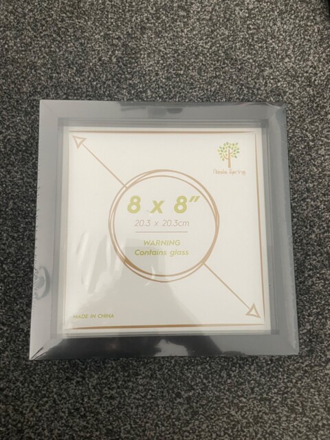 Nicola Spring 20x20cm Photo Frames - Black (2 Frames)