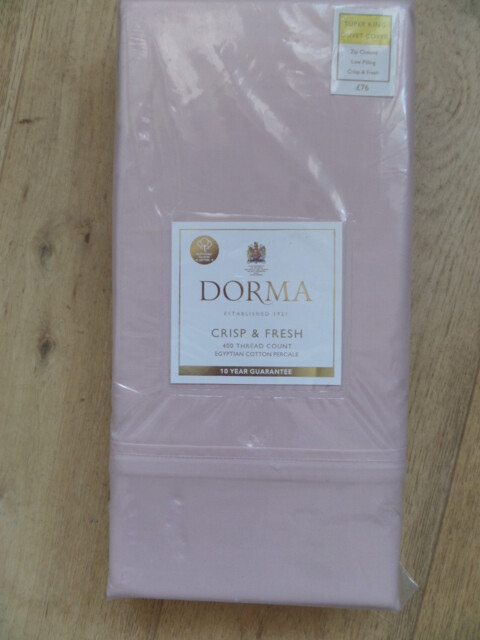 Dorma Crisp & Fresh 400 Thread Cotton Percale Duvet Size Super King