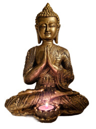 Premium Large Buddha Resin Beautiful Calming Tealight Holder