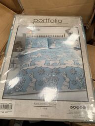 Portfolio Mountain Snow Single Duvet Set - Blue