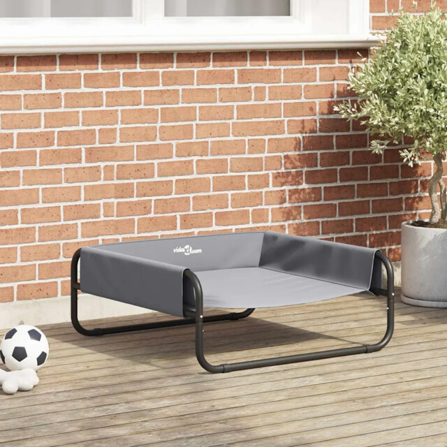 Dog Bed Light Grey Ml Oxford Fabric And Steel Vidaxl
