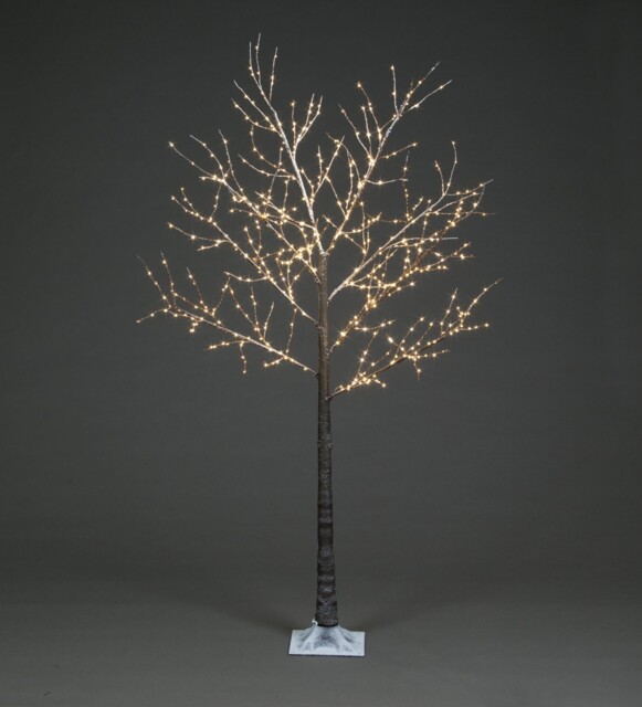 Snowtime Copper Wire Frosted Brown Twig Tree With 600 Warm White