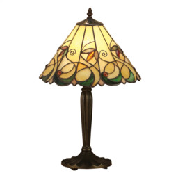 Tiffany Table Light Floor Bronze Jamelia Dark 310mm Interiors 1900