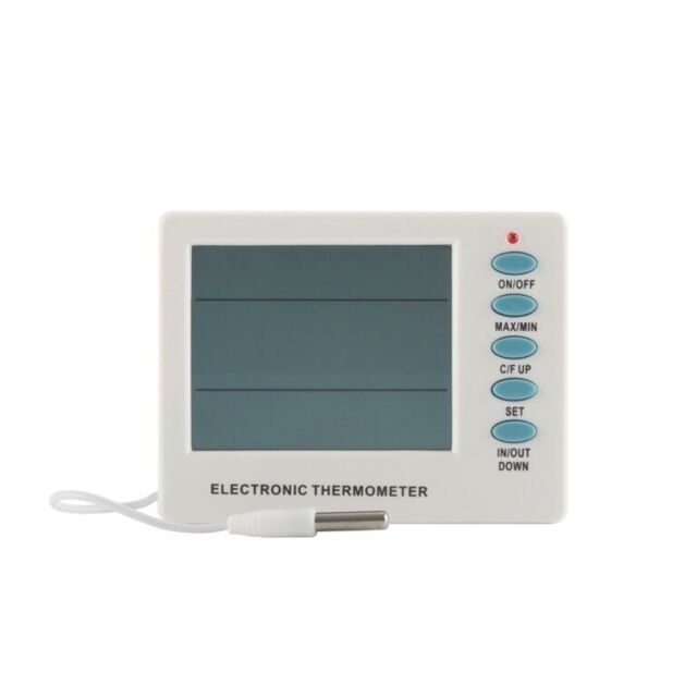 Ambassador Electronic Digital Indoor Outdoor Thermometer Greenhouse
