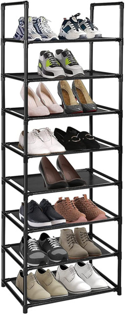 Esonstyle 8 Tier Shoe Rack For 16-20 Pairs Tall Shoe Rack Versatile