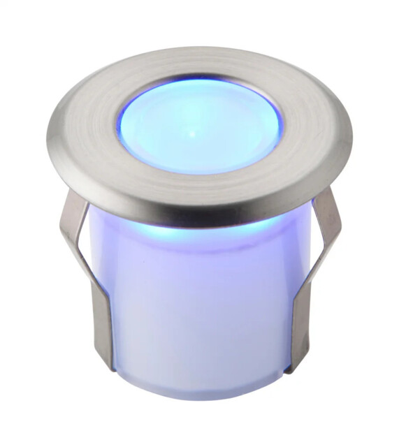 Outdoor Light Silver Cove Blue 0.8w Led Decking Ip67 Saxby 92012