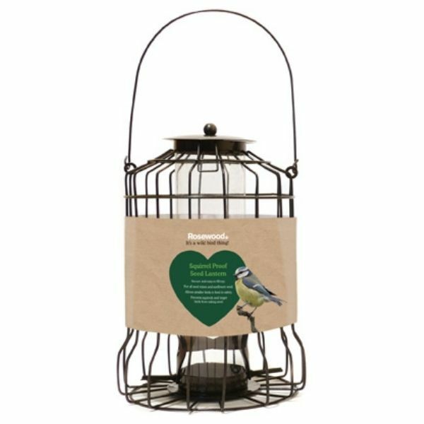 Rosewood Deluxe Wild Bird Hanging Garden Squirrel Proof Feeder Lantern