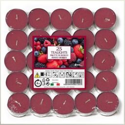 25 Tea Lights Candles Berries Scent Night Light Tealight Party 4 Hour