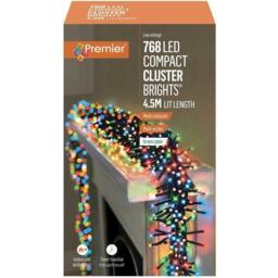 Premier 768 Led Cluster Christmas Lights Decoration Multi-coloured