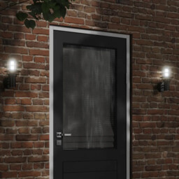 Outdoor Wall Light 2pcs Black Stainless Steel Pc Diffuser