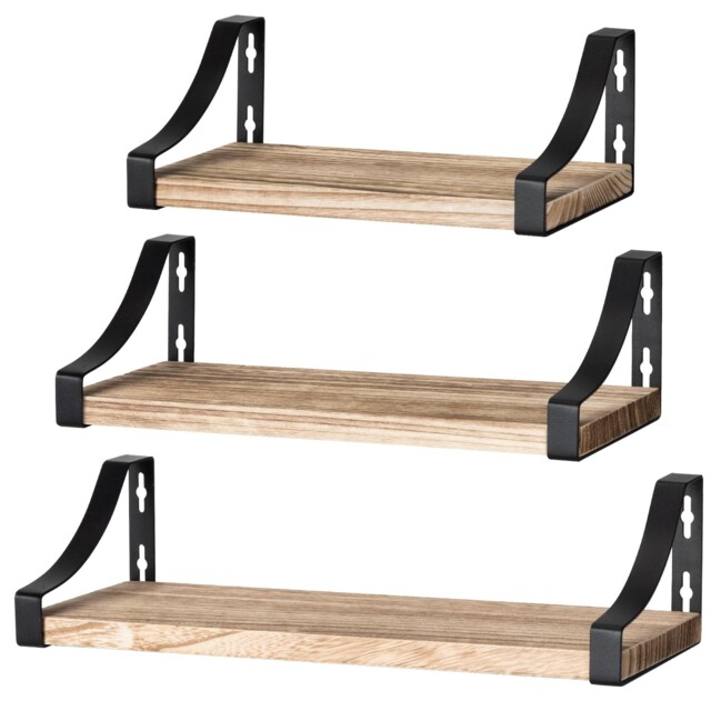 Pipishell Floating Shelves Wall Mounted Shelf Paulownia Wood Wall
