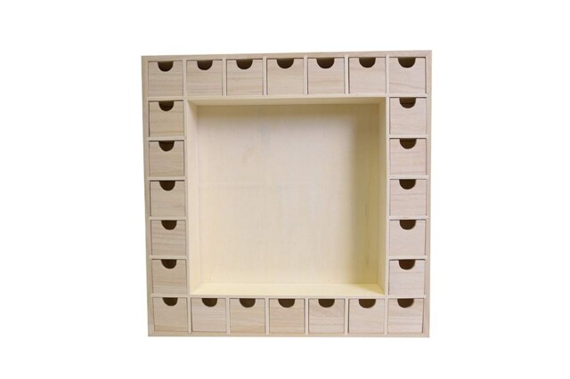 Square Wooden Advent Calendar