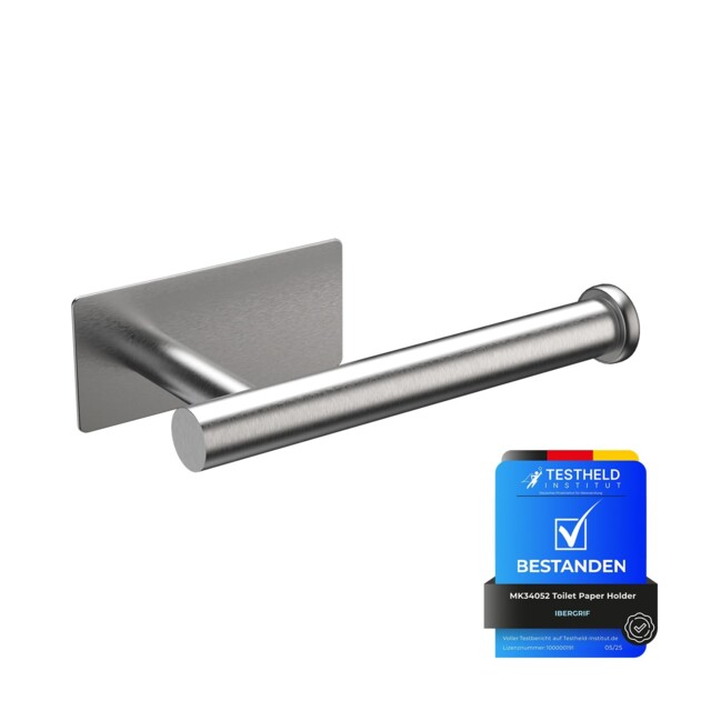 Ibergrif Mk34052 Chrome Toilet Roll Holder Wall Mounted, Self Adhesive