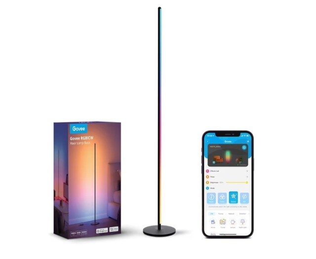 Govee Led Floor Lamp, Rgbic Modern Corner Lamp, Smart Standing Lamp