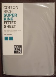 Other Debenhams The Collection Cotton Rich Fitted Sheet, Super King,