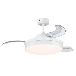 "Led Ceiling Fan Light With Remote Control Tori 105 Cm 42"" Retractable"