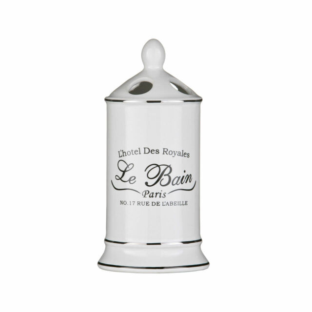 Le Bain Bathroom Accessory Set Stoneware Soap Dish Dispenser Bath