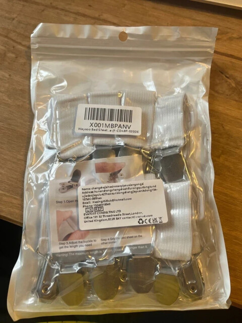 Elastic Bed Sheet Gripper Clip Holder - Pack Of 4