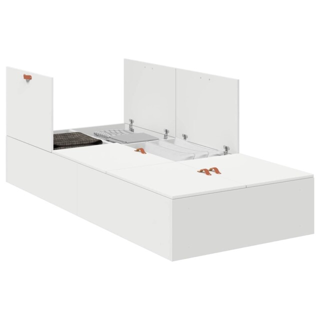 Storage Bed Frame With Storage With Door Engineered Wood Platform Home