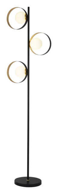 Floor Light Black Orbital Glass Opal Searchlight 8143bgo