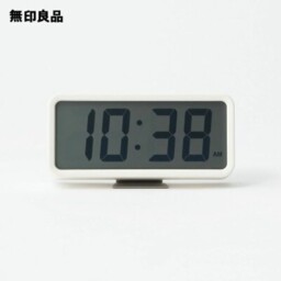 Muji Digital Alarm Clock Mj-dcmw1 White W180×d52×h88mm Switchable