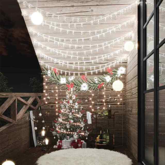 Globe Fairy String Lights 40m 400 Led Cold White 8 Function Vidaxl