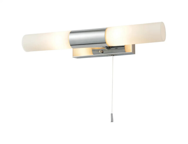 Bathroom Light Silver Aries Wall Chrome Glass Ip44 Spa Spa-pr-12744