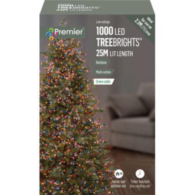 Premier 1000 Multi Action Christmas Treebrights - Purple Pink