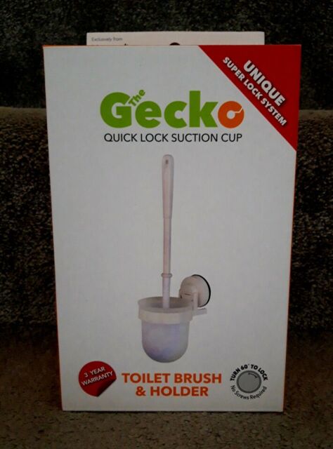 The Gecko Quick Lock Suction Cup Toilet Brush & Holder