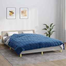 Weighted Blanket Blue 220x240 Cm King 11 Kg Fabric Vidaxl