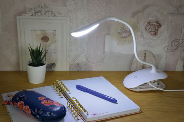 Lyyt Led Usb Clip On Desk Lamp - 14 - White - Clip-lamp-b