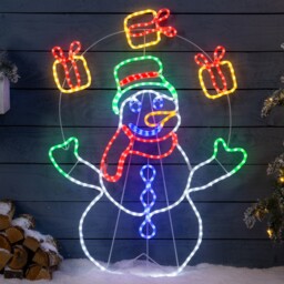 Snowman Rope Light Outdoor Christmas Decoration Led Xmas Silhouette