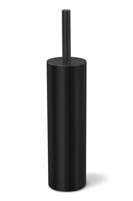 Zack Tubo Powder Coated Black Stainless Steel Toilet Brush Set 40449