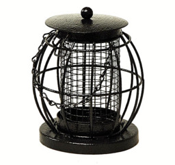 Metal Bird Nut Feeder With Squirrel Guard Cage Hanging Peanut Food