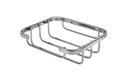 Croydex Soap Dish Wall Mounted Bathroom Basket, Rust Free, Chrome