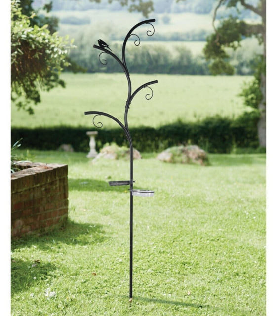 Wild Bird Feeding Station 4 Arm Feeder Garden Wildlife Dining Seed Nut