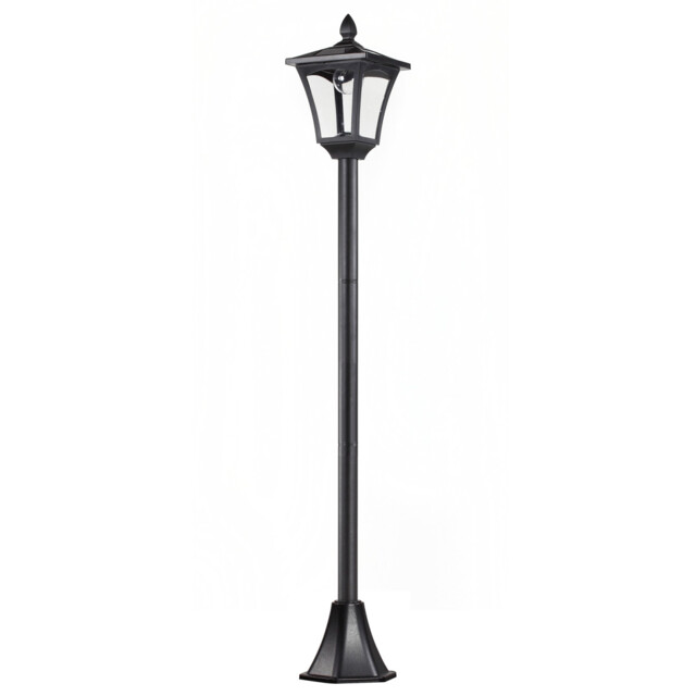 Solar Post Light 18x18x160cm Black Stainless Steel & Plastic Ip44